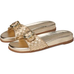 Jack Rogers Women's Essex Slide-Embossed Metallic Leather Sandal