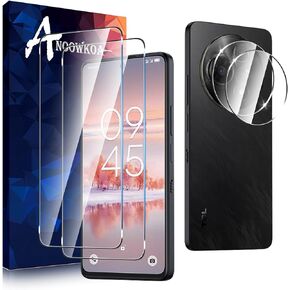 2 Pack for TCL 60 Nxtpaper 4G（Not TCL 60 XE NxtPaper 5G） Screen Protector + [2 Pack] Camera Lens Tempered Glass Protector.9H Hardness.Support Fingerprint Unlock Bubble-Free