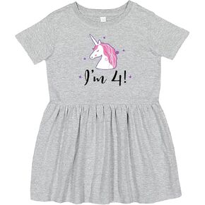 inktastic 4th Birthday Cute Unicorn Toddler Dress