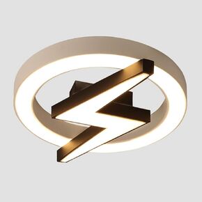 Dimmable Kids LED sIndoor Flush MNT Lightning Shape Acrylic Ceiling LampFor Living Room Bedroom Children's Room Pendant Lights Fixture