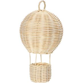 MERRYHAPY Hot Air Balloon Rattan Lampshade Indoor Light Cover for Ceiling Lamp Cozy Home Decor for Living Bedroom Design Eye Caring Lighting