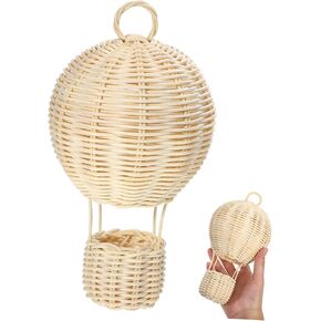 Natural Rattan Hanging Lamp Shade Cover for Modern Decor Boho Ceiling Light Fixture Easy Installation Weaving Design for Home Nursery and Use