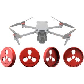 Air 3s Motor Cover Aluminum Cap for DJI Air 3s/Air 3/Mavic 3 Pro RC Drone Accessories - 4PCS Dustproof,Waterproof,Scratchproof Protective Case Mounts Red