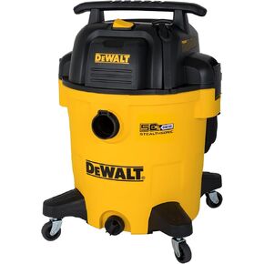 Dewalt 12 جالون خلسة خلسة الجافة الرطبة ، فائقة الهادئة poly متجر الفراغ الرطب/الجاف ، 5.5 ذروة HP ، لموقع العمل/ورشة العمل