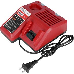 Ziment 12V-18V Battery Charger Station Compatible for Milwaukee M 18 & M 12 Lithium Ion Battery 48-59-1812 48-11-2420 48-11-1815 48-11-1840 48-11-1841 48-11-1850 Cordless Tools Batteries