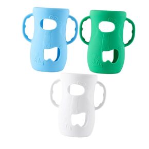 DECHOUS 3pcs Baby Handles Cute Anti Breakage Sleeves Silicone Baby Sleeves with Handles for Essentials