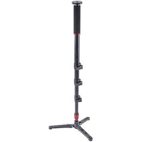 3Pod Orbit 4-Section Aluminum Handheld Monopod Stick for DSLR Photo & Video, Sports Cameras, Fluid Base Tripod Legs with Bag