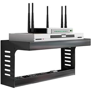 Router Storage Box Router Storage Racks Wall Mount WiFi Router Stand Storage Wall-Mounted Shelf Bracket Projector Shelf for TV Accessories WiFi Router WiFi Router Shelf (40 * 20 * 19.8cm)