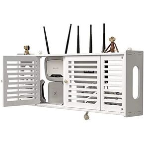 Wireless WiFi Router Storage Box Multimedia Cable Shield Box WiFi Set Top Box Rack Wall-Mounted TV Wireless Router Storage Box Hole