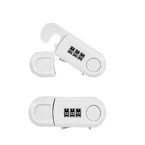 Cabinet Fridge Locks Baby Proofing 2 Pack Combination Refrigerator Lock for Kids Child with Strong Adhesive Pad for Draw Kitchen Oven, Baby Locks for Cabinets and Drawers, Doors-grey (grey, 2)