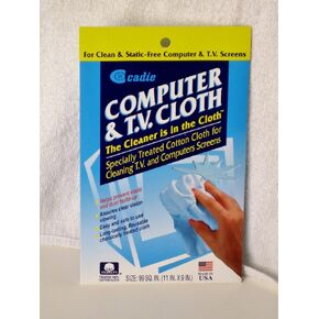 Computer and TV Cloth,Specially treated cotton cloth for TV Screens & Computer,The Cleaner is in the Cloth,1 Pack