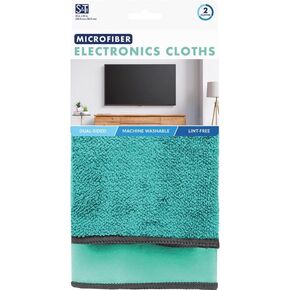 S&T INC. Schroeder & Tremayne Microfiber Cleaning Cloth 12 in. W X 16 in. L 2 pk