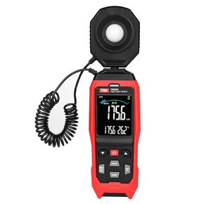 Light Meters, Digital Illumination Meter Photometer Illuminance Meter 0-200000 Lux, Light Meter Digital Handheld Ambient Temperature Measuring Instrument,