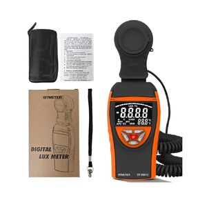 Light Meters, Portable Design Digital Illuminance Meter, Measurement Range 1–400,000 Lux, Photometers Tester, Plant Growth Light Monitoring(Negro)
