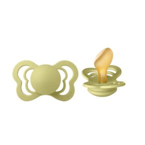 BIBS Pacifiers - Couture Collection | BPA-Free Anatomical Nipple | Natural Rubber Latex | Made in Denmark | Set of 2 Meadow Color Premium Soothers | Size 6-18 Months