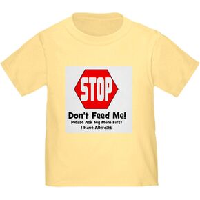 CafePress Don't Feed Me Allergies Toddler T Shirt Cute Toddler Graphic Tee, 100% Cotton