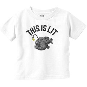 This is Lit Funny Anglerfish Fishing Toddler Boy Girl T Shirt
