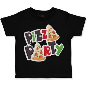 Toddler T-Shirt Pizza Party Cotton Greetings Boy & Girl Clothes Baby Funny Tee