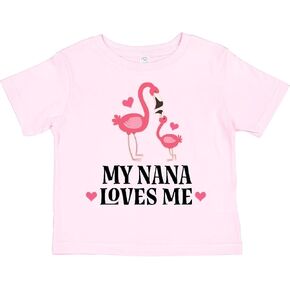 inktastic Nana Loves Me Girl Flamingo Toddler T-Shirt