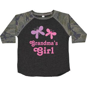 inktastic Grandma's Girl Grandchild Butterfly Toddler T-Shirt