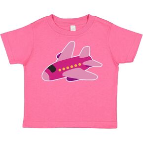 inktastic Girls Pink Airplane Pilot Toddler T-Shirt