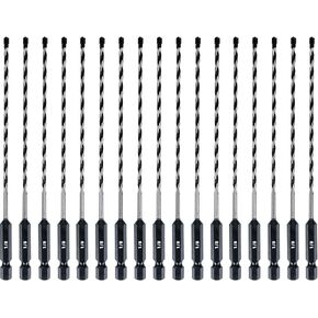1/8 Inch Masonry Drill Bits (13 Pack - Industrial Grade - Standard Chuck) 6 Inch All Purpose Masonry Bits for Concrete, Stone, Block, & More!