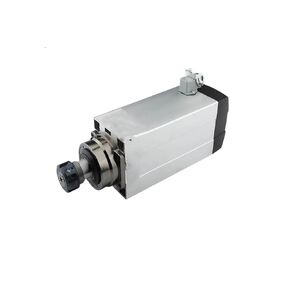 6KW air-Cooled Spindle Motor 220V 380V ER32 Square Spindle Motor Suitable for CNC Lathe(6KW 380V)