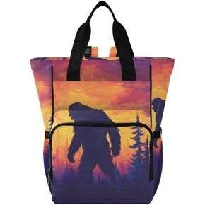 حقيبة ظهر حفاضات Sasquatch ضخمة مع جيب زجاجة التغذية المعزولة ، Mommy تمريض الأطفال منظم الأساسيات للرعاية النهارية السفر مع أحزمة العربة
