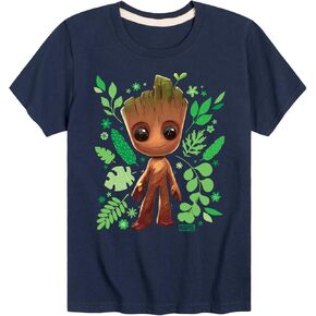 Marvel Guardians of the Galaxy - Baby Groot Leaf - Toddler and Youth Short Sleeve Graphic T -Shirt
