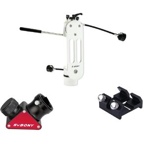 SVBONY SV225 Alt-Azimuth Mount Bundle with SV188P 1.25 Inch 90 Degree Dielectric Mirror Star Diagonal and Universal Dovetail Base
