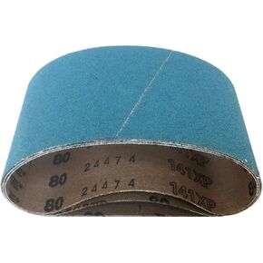 Premium 3-1/2 x 15-1/2 Blue Zirconia Sanding Belts | For Wood, Metal & Composites (36 Grit, 6 Pack)