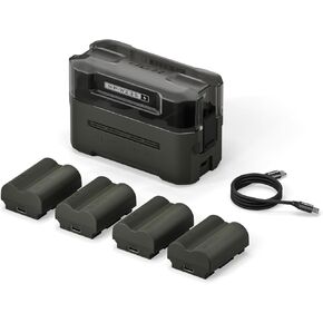 طقم شحن البطارية Tilta NP-W235 مع 4 بطاريات USB-C قابلة لإعادة الشحن-متوافقة مع Fujifilm X-T5 ، X-T4 ، X-S20 ، XH2 ، XH2S ، GFX100 II ، GFX100S ، GFX100RF ، GFX50S ، GFX50S II–