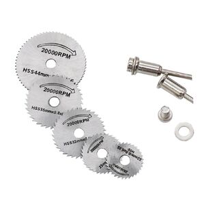 Uonlytech Woodworking Tool Set 7pcs Circular Saw Blade 22-44mm Cutting Discs for Drill Mini Rotary Saw Blade