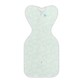 Love to Dream Organic Swaddle, Baby Sleep Sack, Swaddle Up Self-Soothing Swaddles for Newborns, Get Longer Sleep, Snug Fit Helps Calm Startle Reflex, 1.0 Tog Sleep Sack, 8-13lbs, Mint