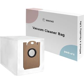 T20 Vacuum Bags for Airrobo T20+/T25+ Vacuum Robot Replacement Parts, Disposable Large Capacity Dust Bags (6-Pack)