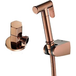 Bidet Sprayer, Handheld Bidet Sprayer for Toilet, Portable Cloth Diaper Sprayer Set with Shower Hose and Brass Angle Valve, for Personal Hygiene, Bathing Pet,Black