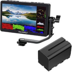 FeelWorld F5 Pro Monitor مع بطارية F750