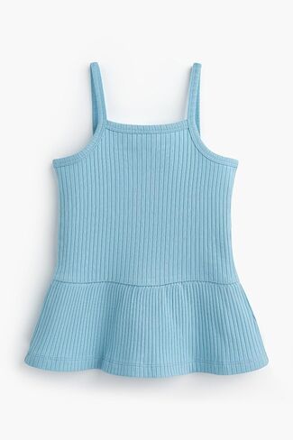 MONICA + ANDY Baby Organic Ribbed Peplum Tank + Short Set in Kuwait