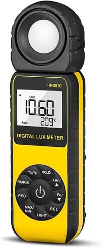 Light Meters, Compact Digital Lux Meter, 3999 Counts Bar Graph Display, SIL Light Filtering Diode Transducers for Plant Growth Monitoring(Blue) in Saudi Arabia