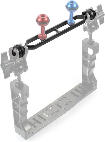 Aluminum Underwater Dual Ball Joint Arm Extender Extension Arm Mount for Hero 13 and Hero All Action Diving Light Camera (Black,9 Inch) in Saudi Arabia
