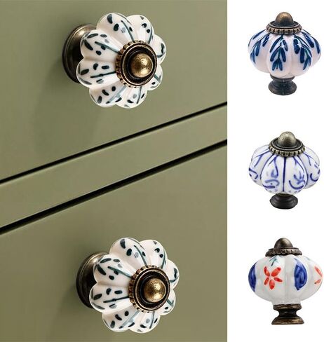 Retro Furniture Handle Door Knobs Cabinet Knob Cabinet Handles Furniture Drawer Cupboard Kitchen Pull Handle - (Color: G) in Saudi Arabia