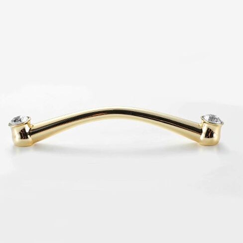 2 Pcs Crystal Handles Dresser Arched Pulls, Bow Door Knobs Wardrobe Door Pulls Nursery Cabinet Door Pull for Cupboard Cabinet Room Decoration (Hole Distance 96mm) in Saudi Arabia