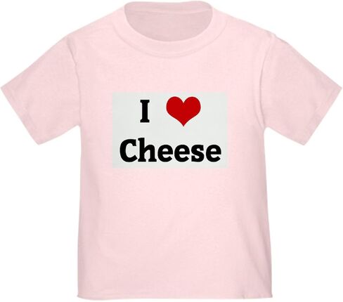 Cafepress أنا أحب الجبن الصغير تي شيرت لطيف رسم رسم ، القطن 100 ٪ in Kuwait