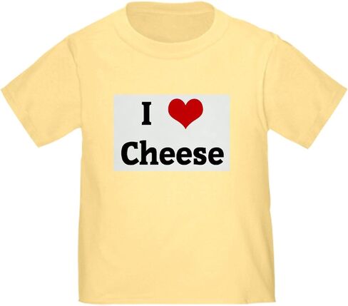 Cafepress أنا أحب الجبن الصغير تي شيرت لطيف رسم رسم ، القطن 100 ٪ in Kuwait