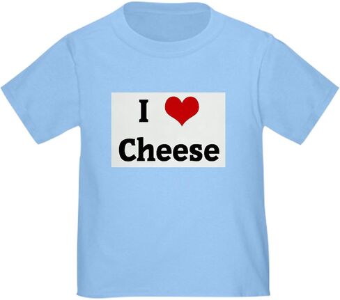 Cafepress أنا أحب الجبن الصغير تي شيرت لطيف رسم رسم ، القطن 100 ٪ in Kuwait