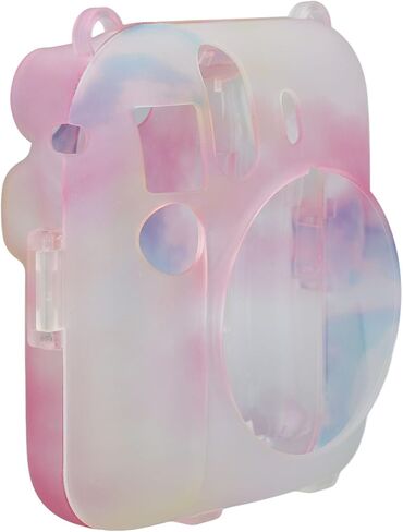 FUJI MINI 12 حالة وقائية مع حزام وصور قابلة للفصل - Clear PC Shell للكاميرا الفورية (لون الحلم) in Kuwait