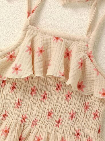 Toddler Infant Girls Clothes Solid Color Sleeveless Ruffle Halter Tops Camisole Linen Pants Set Baby Summer Outfits in Saudi Arabia