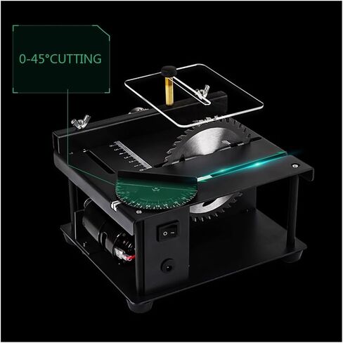 150W Multifunctional Mini Table Saw DC Woodworking Sliding Table Saw Jade Handmade DIY Crafts Cutting Machine Angle Cut Tools For Beginnners DIY Use(Angle model A) in Saudi Arabia