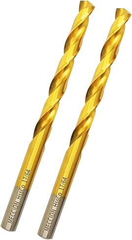 Cobalt Drill Bits 17/64 in. x 4 in. x 2pcs M35 Cobalt Titanium Nitride Coated Drill Bit for Metal, Steel, Cast Iron, Wood, Plastic in Saudi Arabia