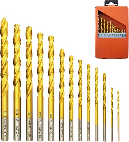 Cobalt Drill Bits 17/64 in. x 4 in. x 2pcs M35 Cobalt Titanium Nitride Coated Drill Bit for Metal, Steel, Cast Iron, Wood, Plastic in Saudi Arabia